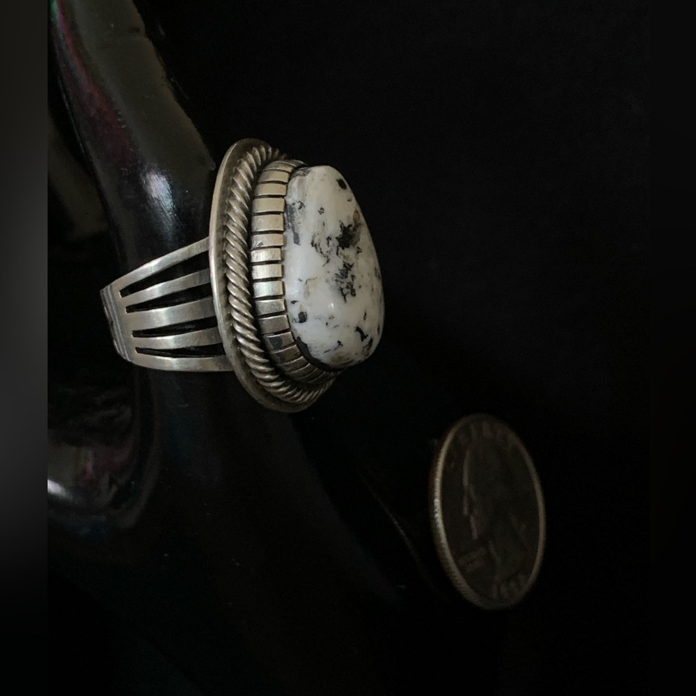 02. White Buffalo Silver Ring. - image 5